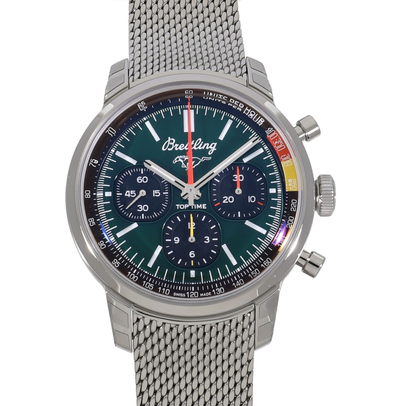 [新品]ブライトリング トップタイム B01 フォード マスタング AB01762A1L1A1 グリーン×ブラック メンズ