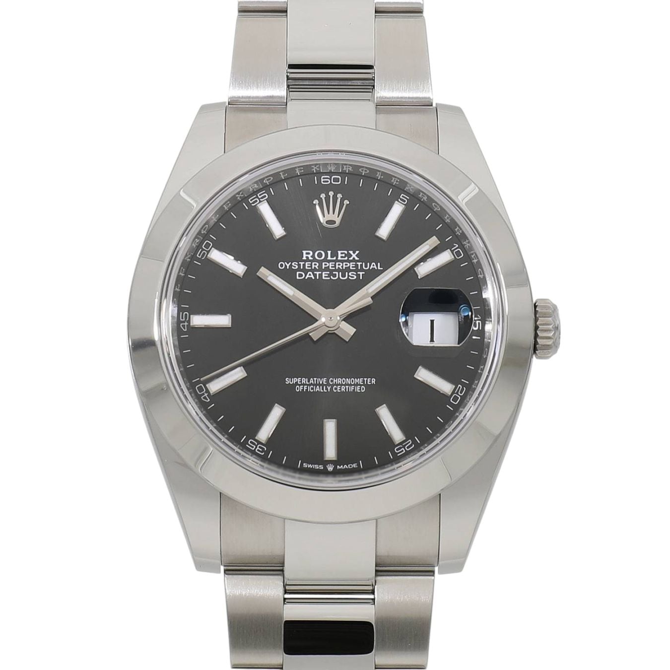 [新品]ロレックス デイトジャスト 41 126300 ブライトブラック メンズ