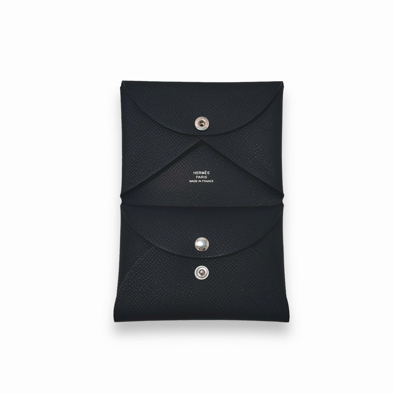 エルメス Hermes 名刺入れ カルヴィ デュオ ブラック W刻印