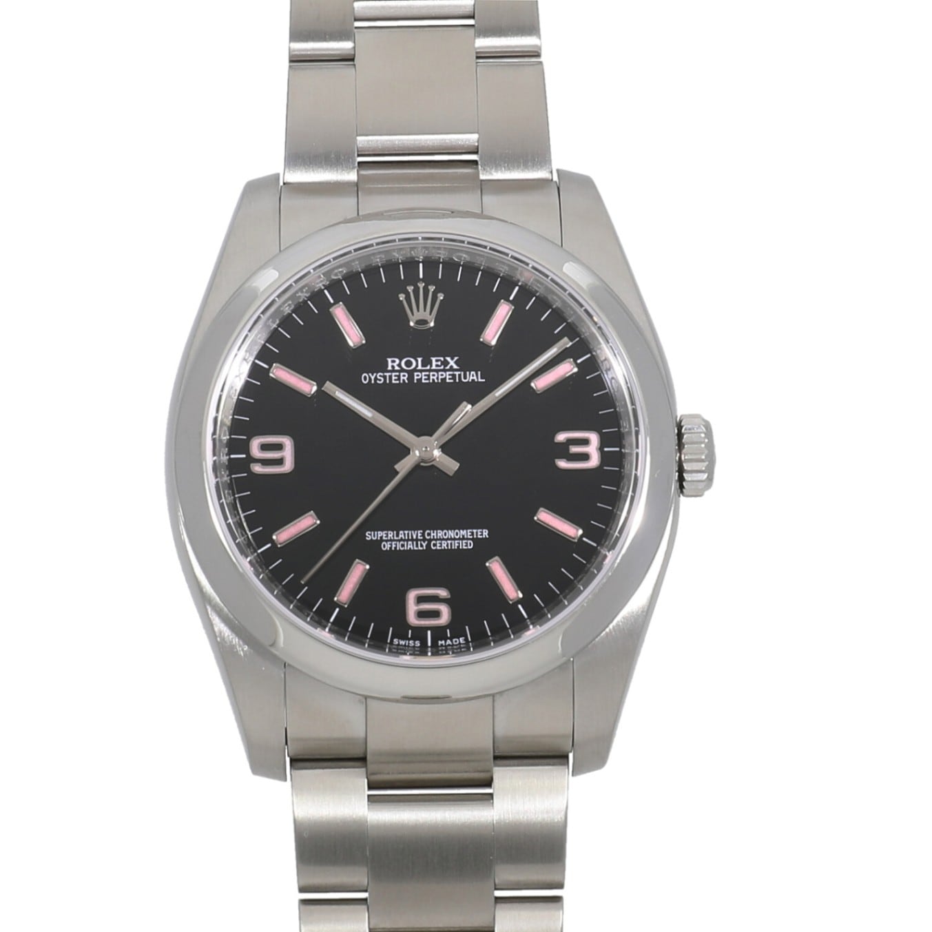 [中古]ロレックス オイスターパーペチュアル 36 116000 M番 ブラック×ピンクバー369 メンズ