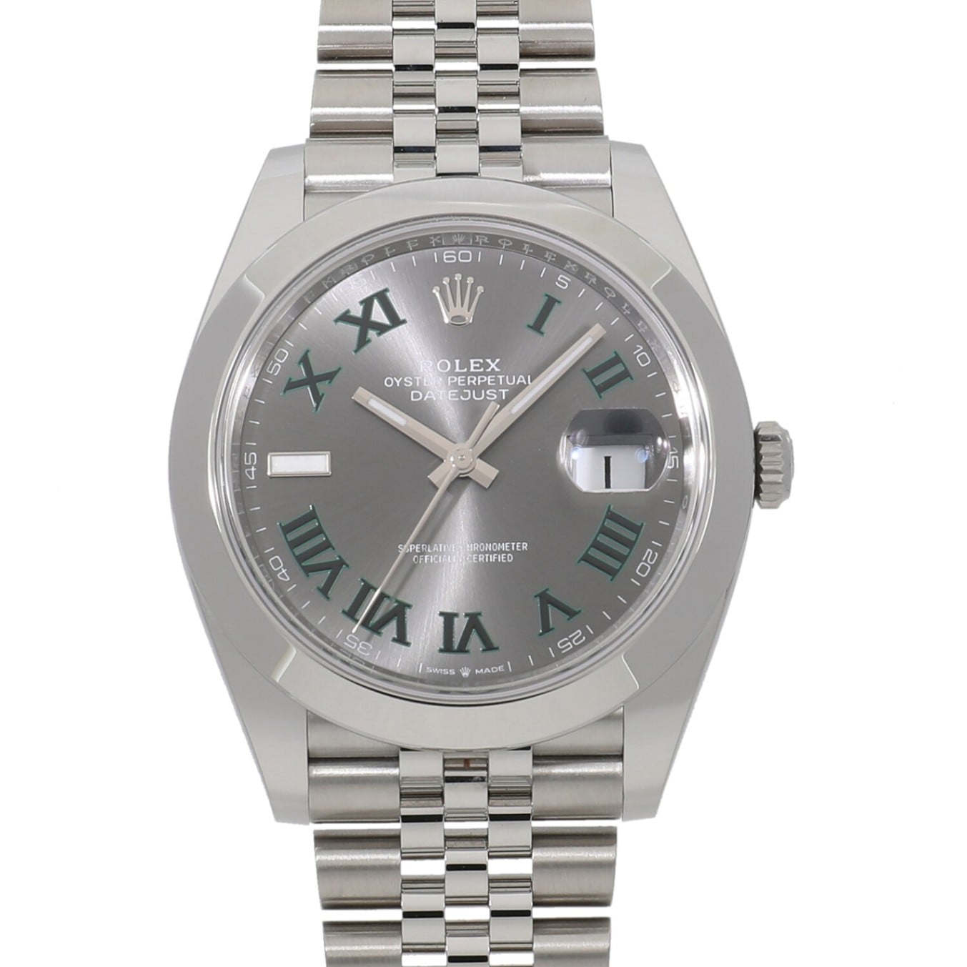[未使用]ロレックス デイトジャスト 41 126300 ランダム スレート ローマ メンズ