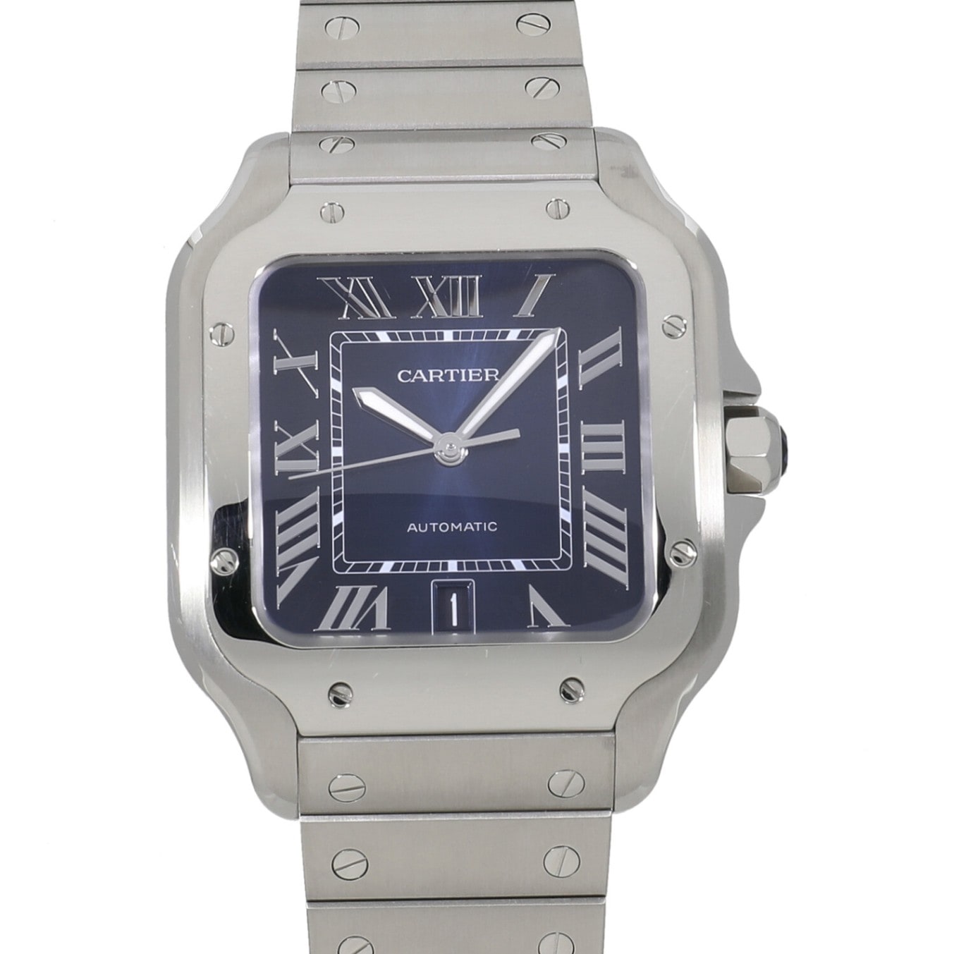 [中古]カルティエ サントス ドゥ カルティエ LM WSSA0030 ブルー メンズ