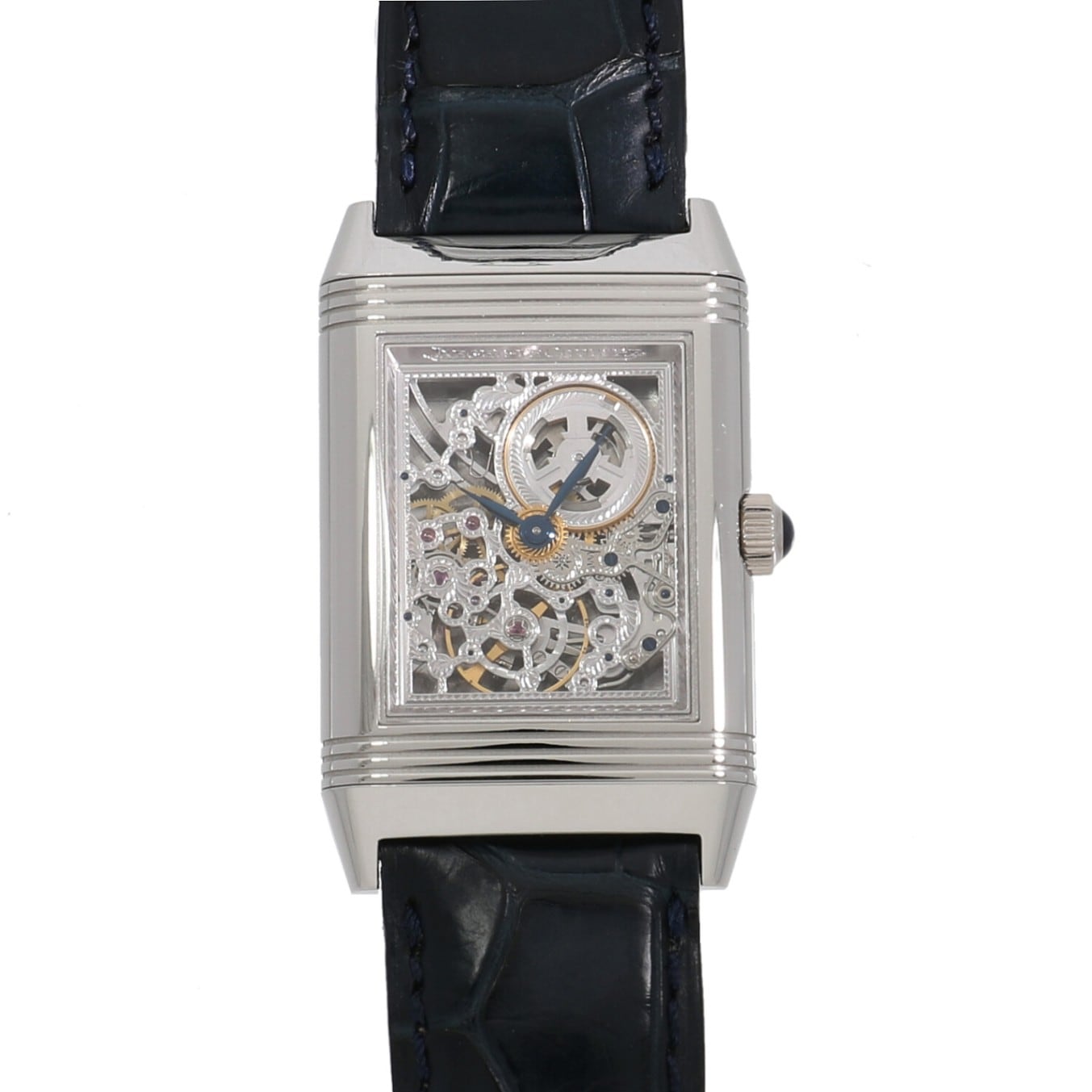 [中古]ジャガールクルト レベルソ プラチナ ナンバーワン 世界限定500本 270.6.49 スケルトン メンズ