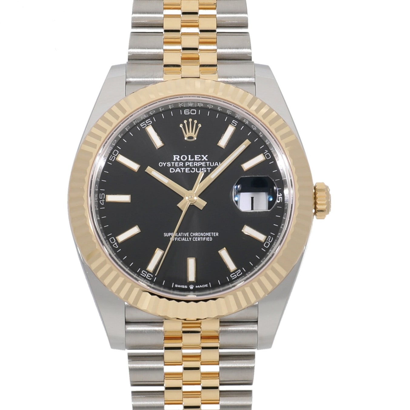 [未使用]ロレックス デイトジャスト 41 126333 ランダム ブライトブラック メンズ