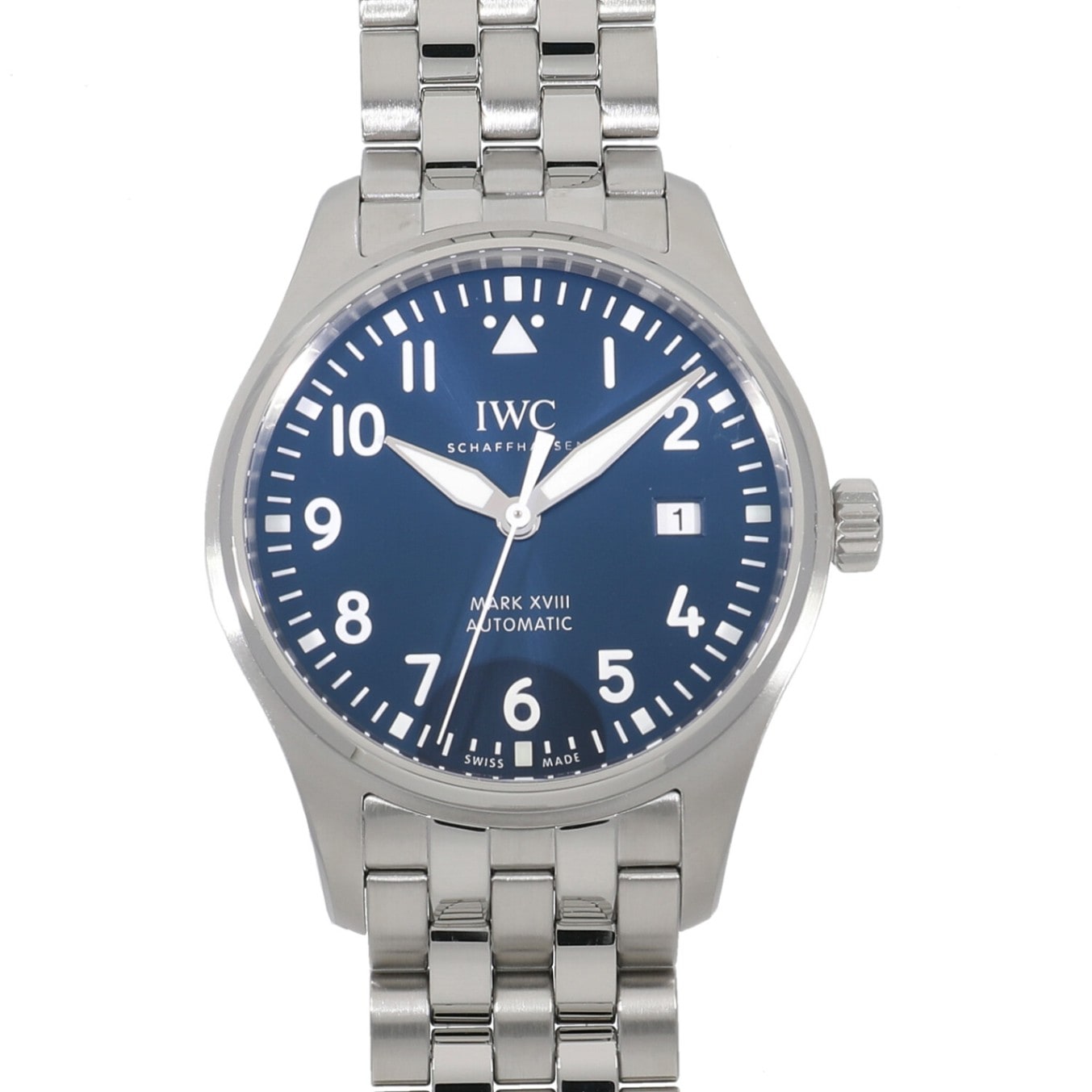 [中古]IWC パイロットウォッチ マークXVIII プティプランス IW327016 ブルー メンズ