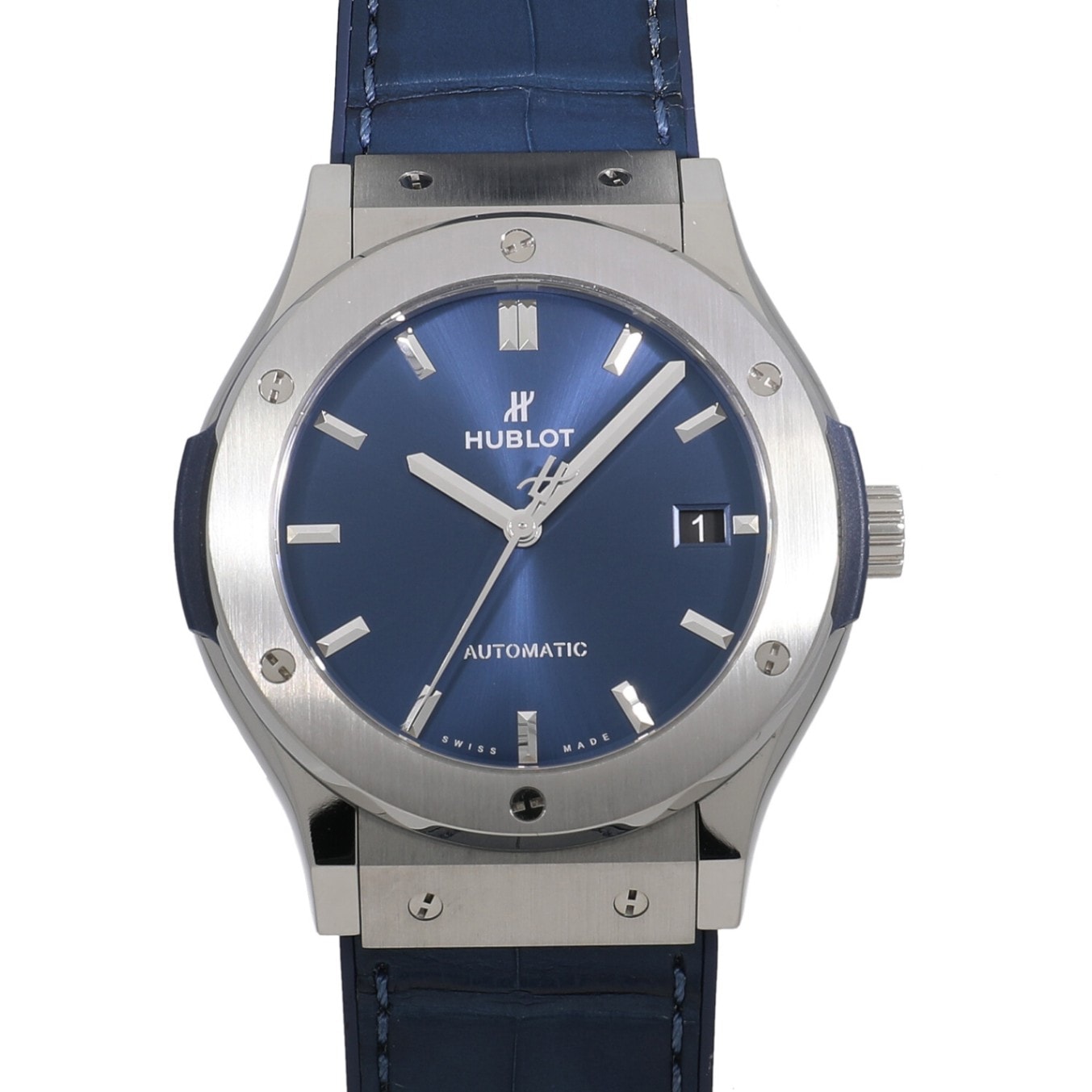 [中古]ウブロ クラシックフュージョン チタニウム 511.NX.7170.LR ブルー メンズ