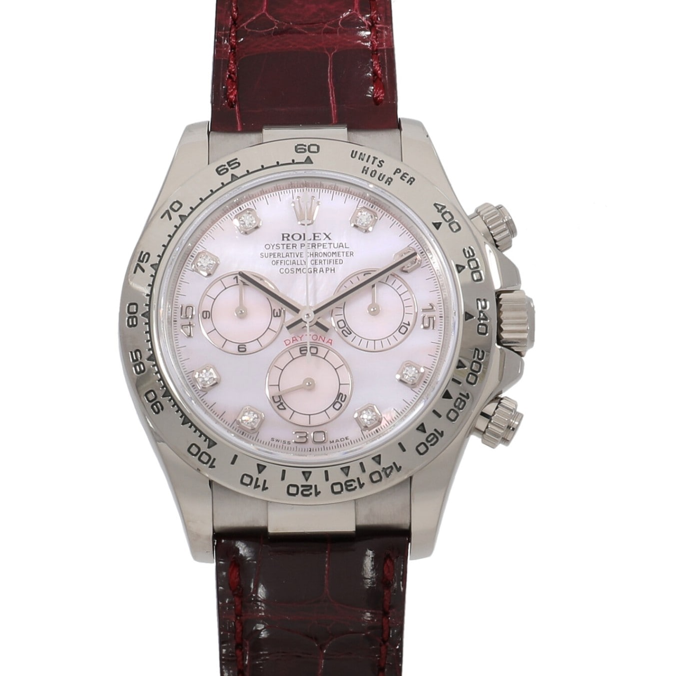 [中古]ロレックス コスモグラフ デイトナ 116519NG M番 ピンクシェル×8Pダイヤ メンズ