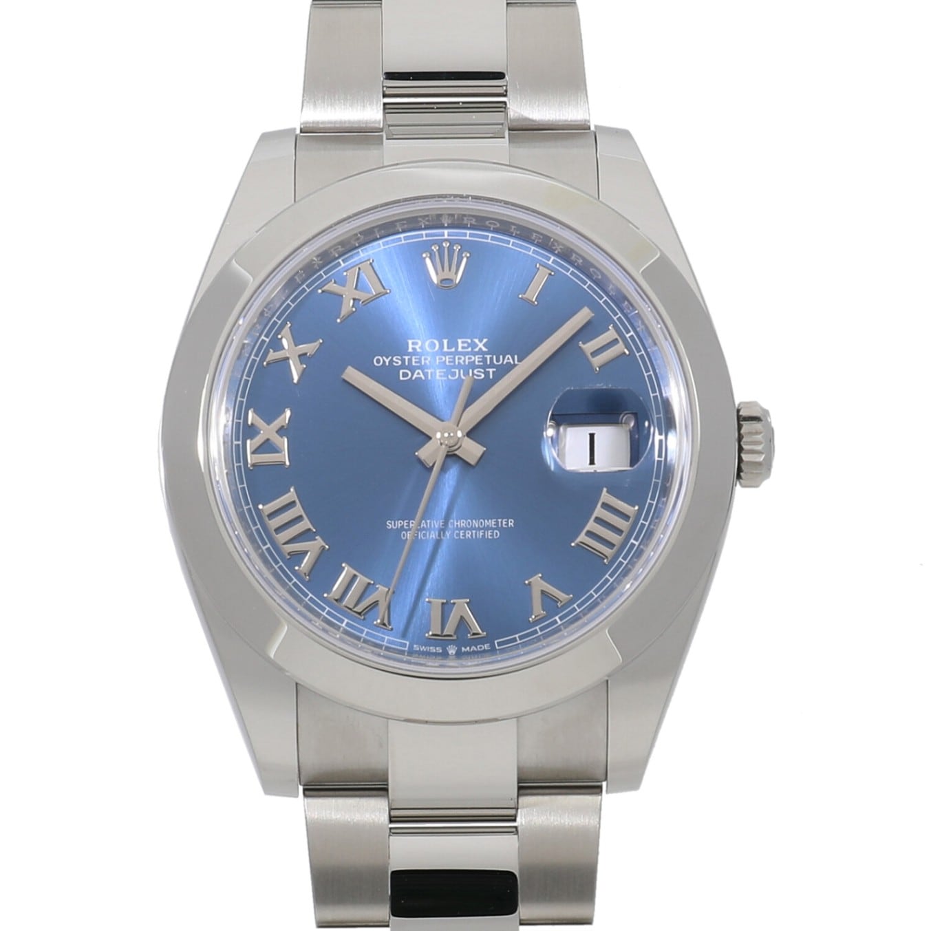 [未使用]ロレックス デイトジャスト 41 126300 ランダム アズーロブルー メンズ