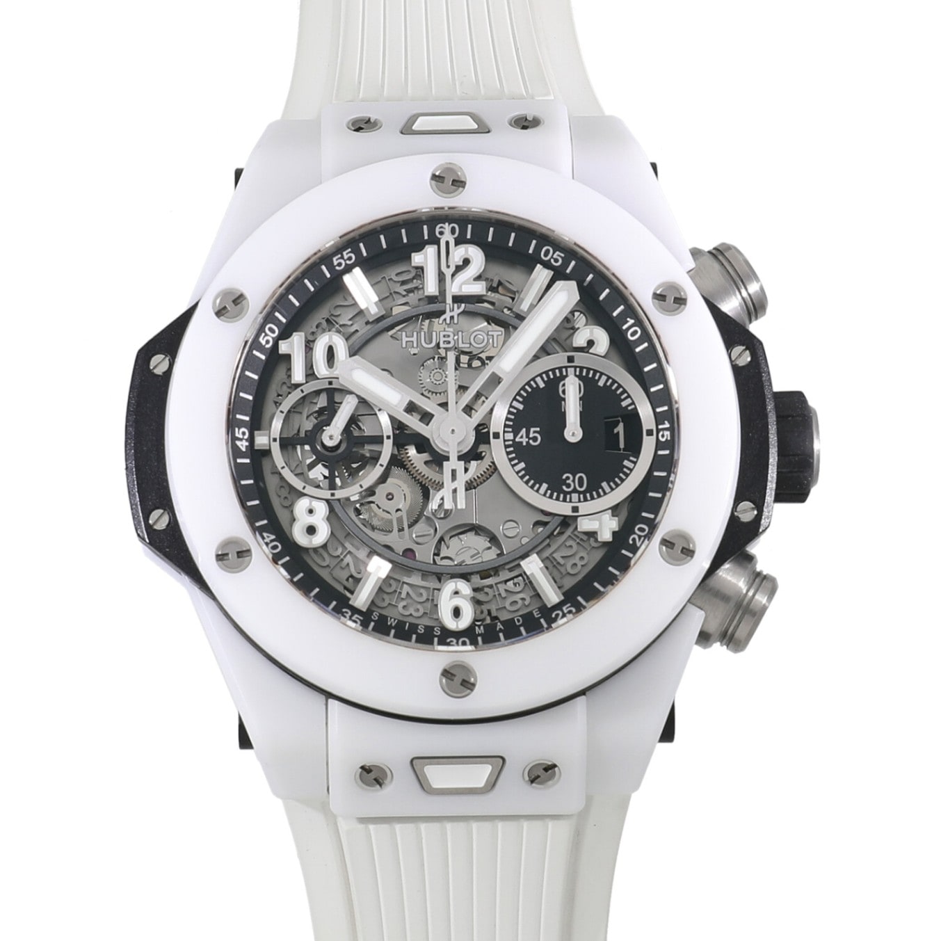 [中古]ウブロ ビッグ バン ウニコ ホワイト セラミック 441.HX.1171.RX スケルトン メンズ