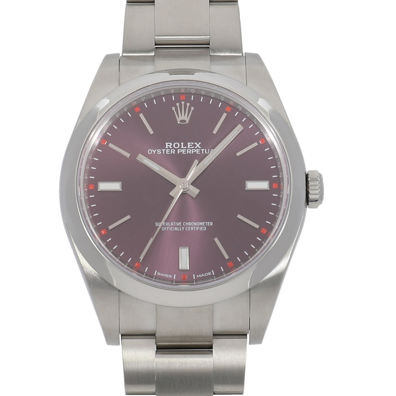 [中古]ロレックス オイスター パーペチュアル 39 114300 ランダム レッドグレープ メンズ