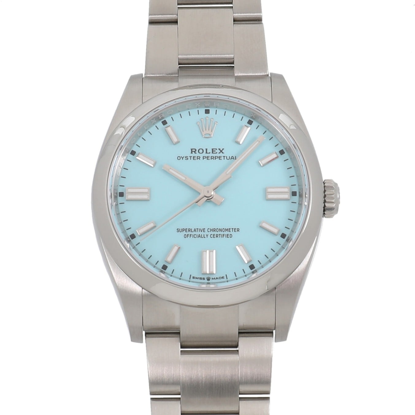 [未使用]ロレックス オイスター パーペチュアル 36 126000 ランダム ターコイズ ブルー メンズ