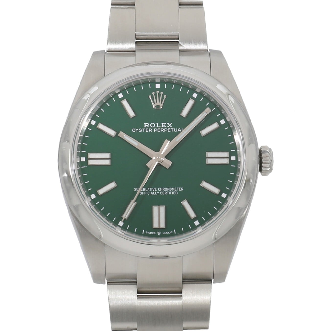 [中古]ロレックス オイスター パーペチュアル 41 124300 グリーン メンズ