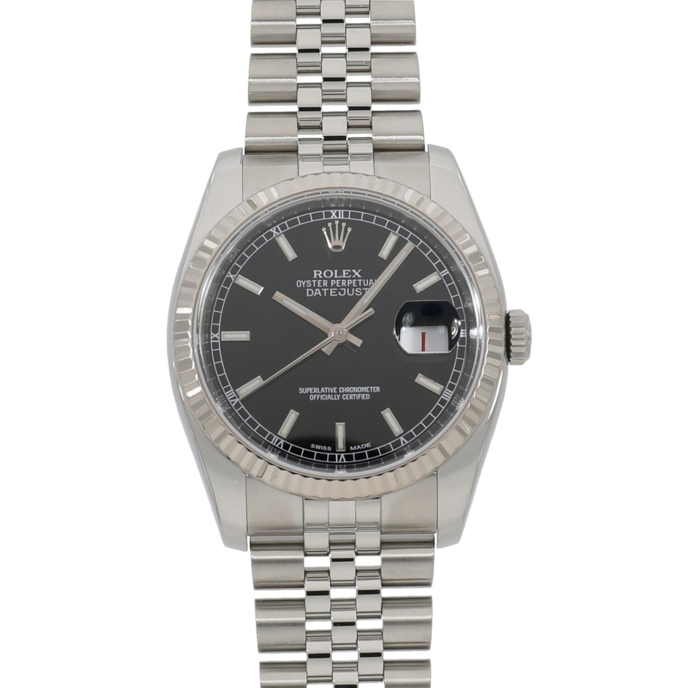 [中古]ロレックス デイトジャスト 116234 G番 ブラック メンズ