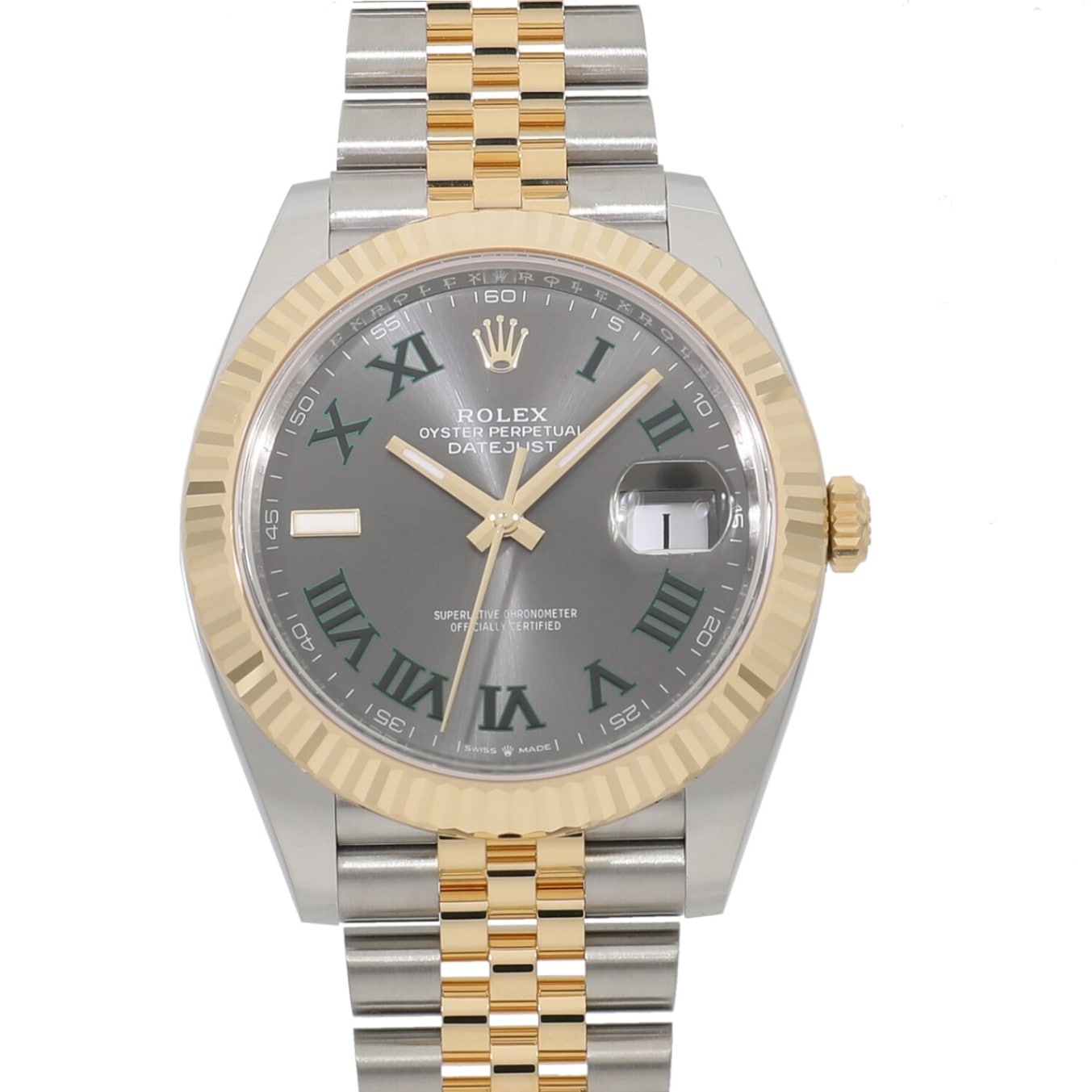 [未使用]ロレックス デイトジャスト 41 126333 ランダム スレート ローマ メンズ