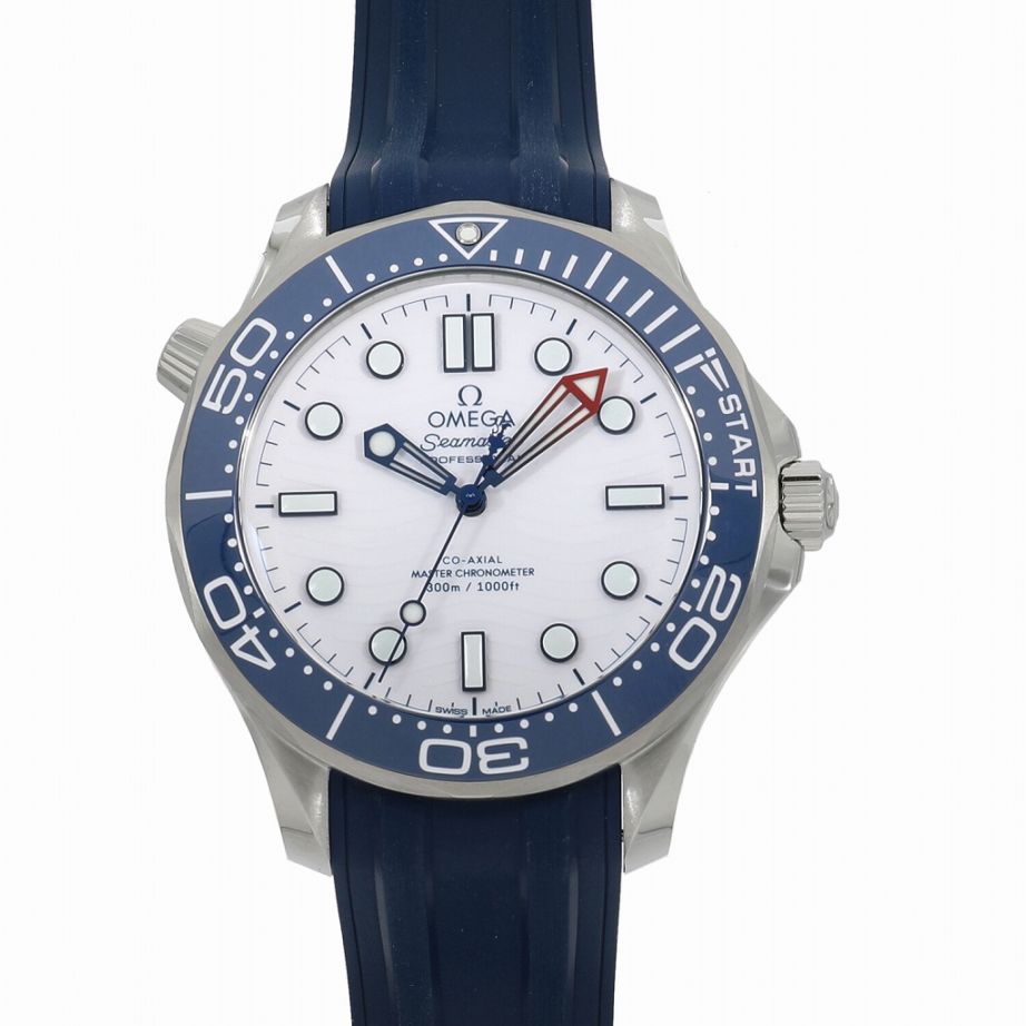 [新品]オメガ シーマスターダイバー300m コーアクシャル マスター クロノメーター 第37回アメリカズカップ記念モデル 210.32.42.20.04.002 ホワイト メンズ