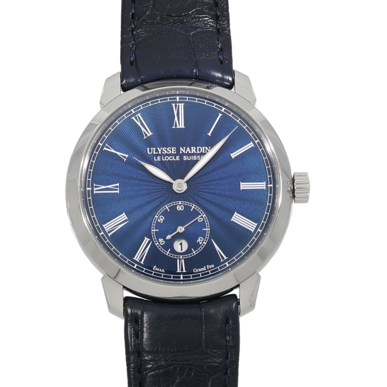 [中古]ユリスナルダン クラシコ マニュファクチュール 3203-136/E3 ブルー エナメル メンズ