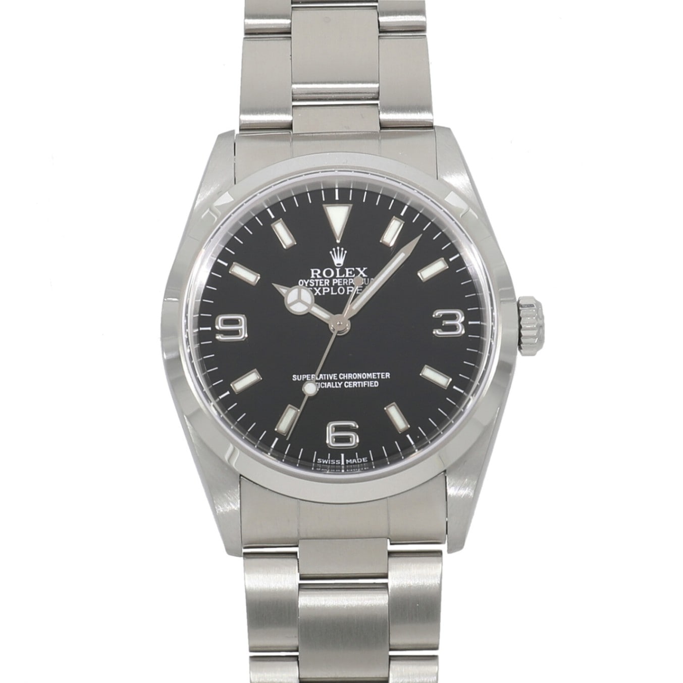 [中古]ロレックス エクスプローラー I 14270 A番 ブラック メンズ