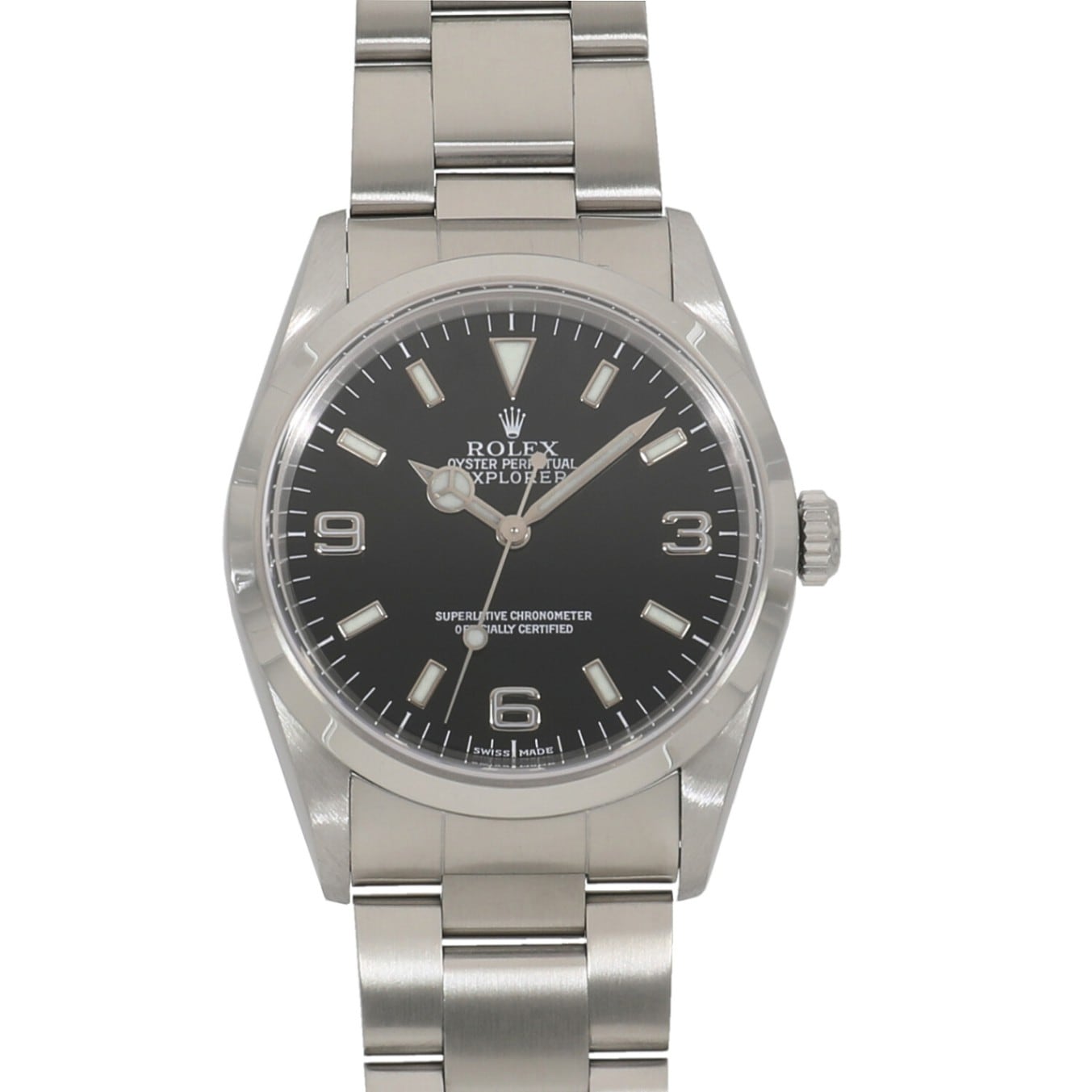 [中古]ロレックス エクスプローラー I 14270 P番 ブラック メンズ