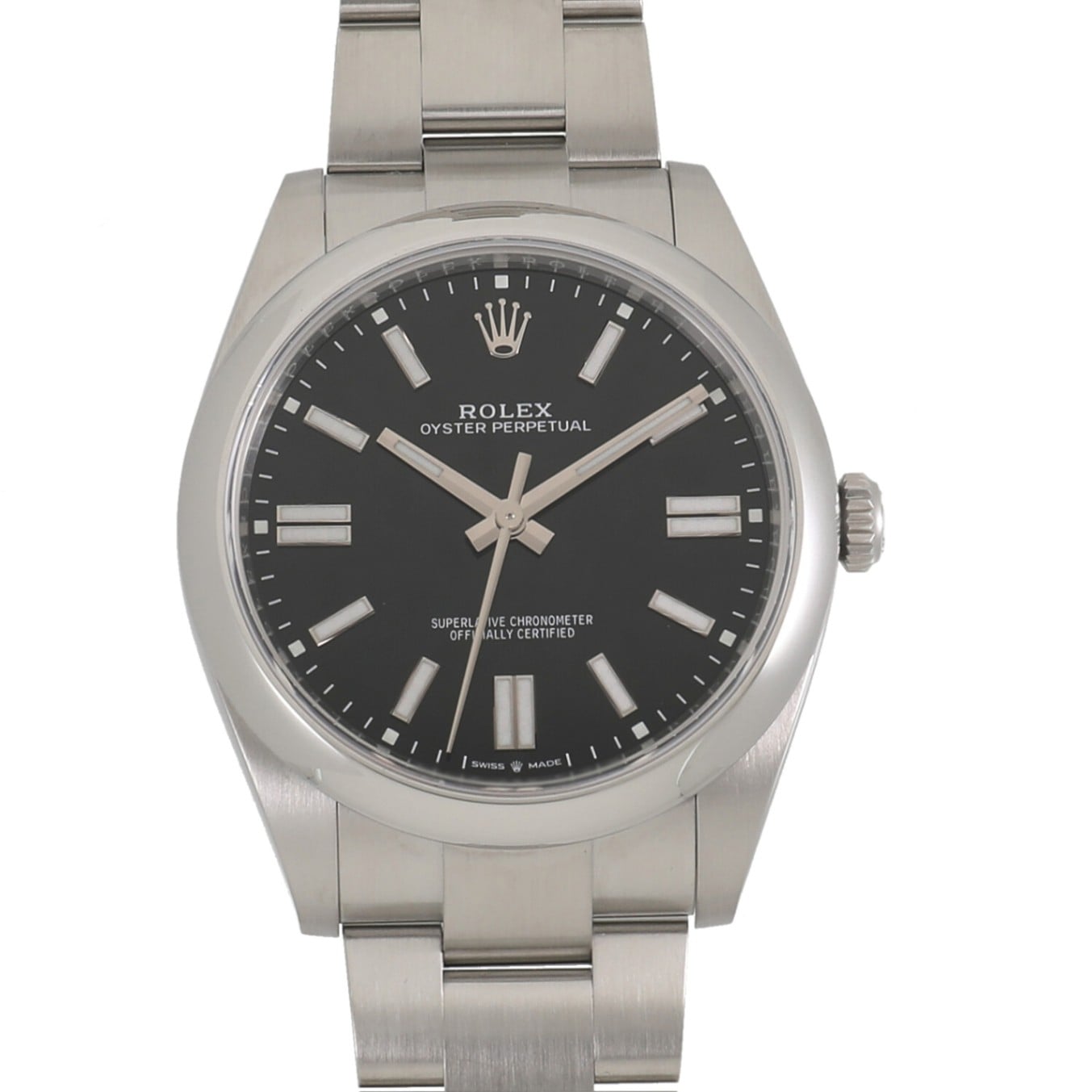 [未使用]ロレックス オイスター パーペチュアル 41 124300 ランダム ブライト ブラック メンズ