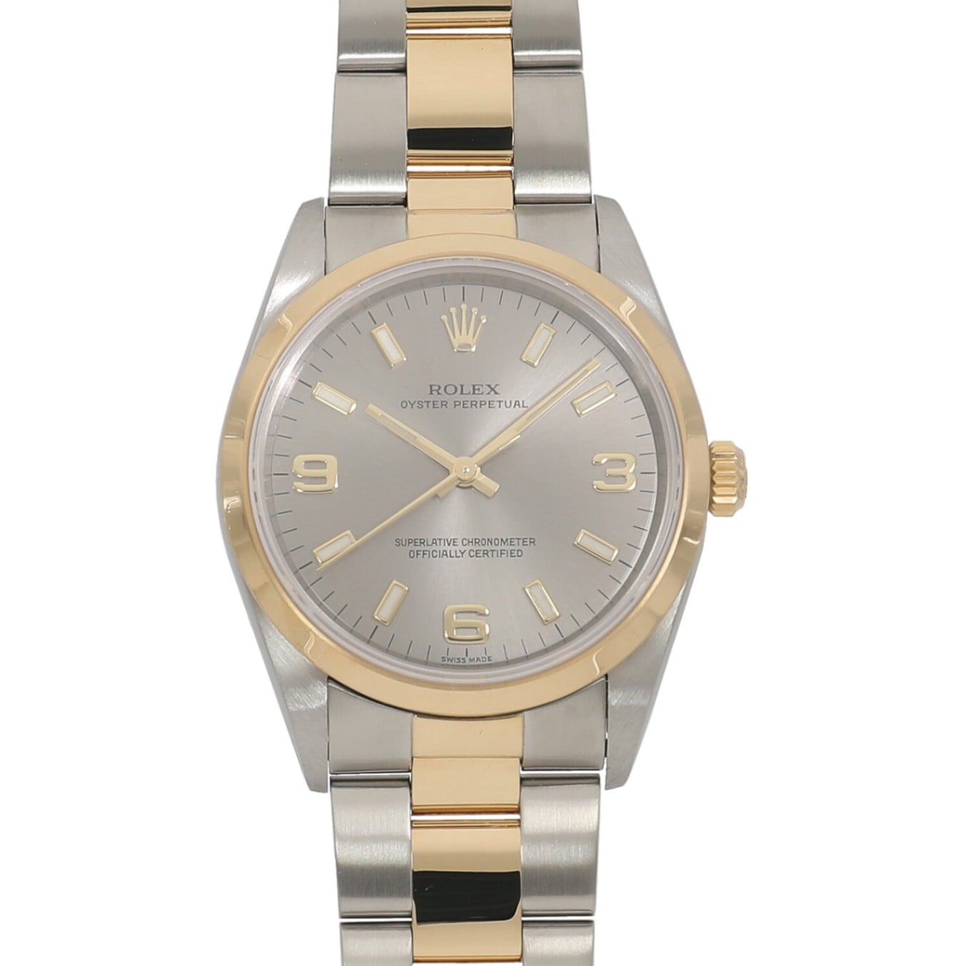 [中古]ロレックス オイスター パーペチュアル 14203 T番 グレー メンズ