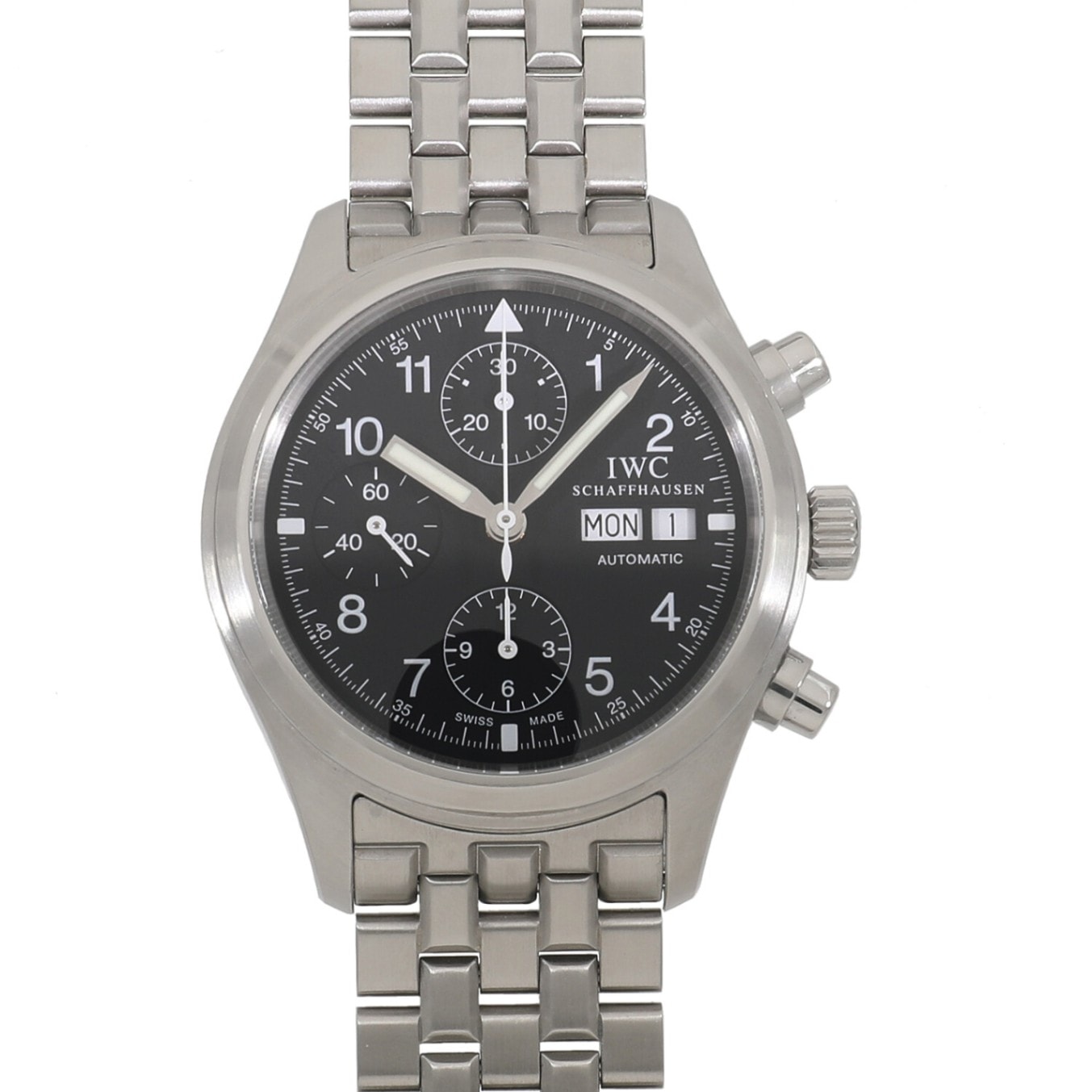 [中古]IWC パイロットウォッチ メカニカル フリーガー クロノグラフ IW370603 ブラック メンズ