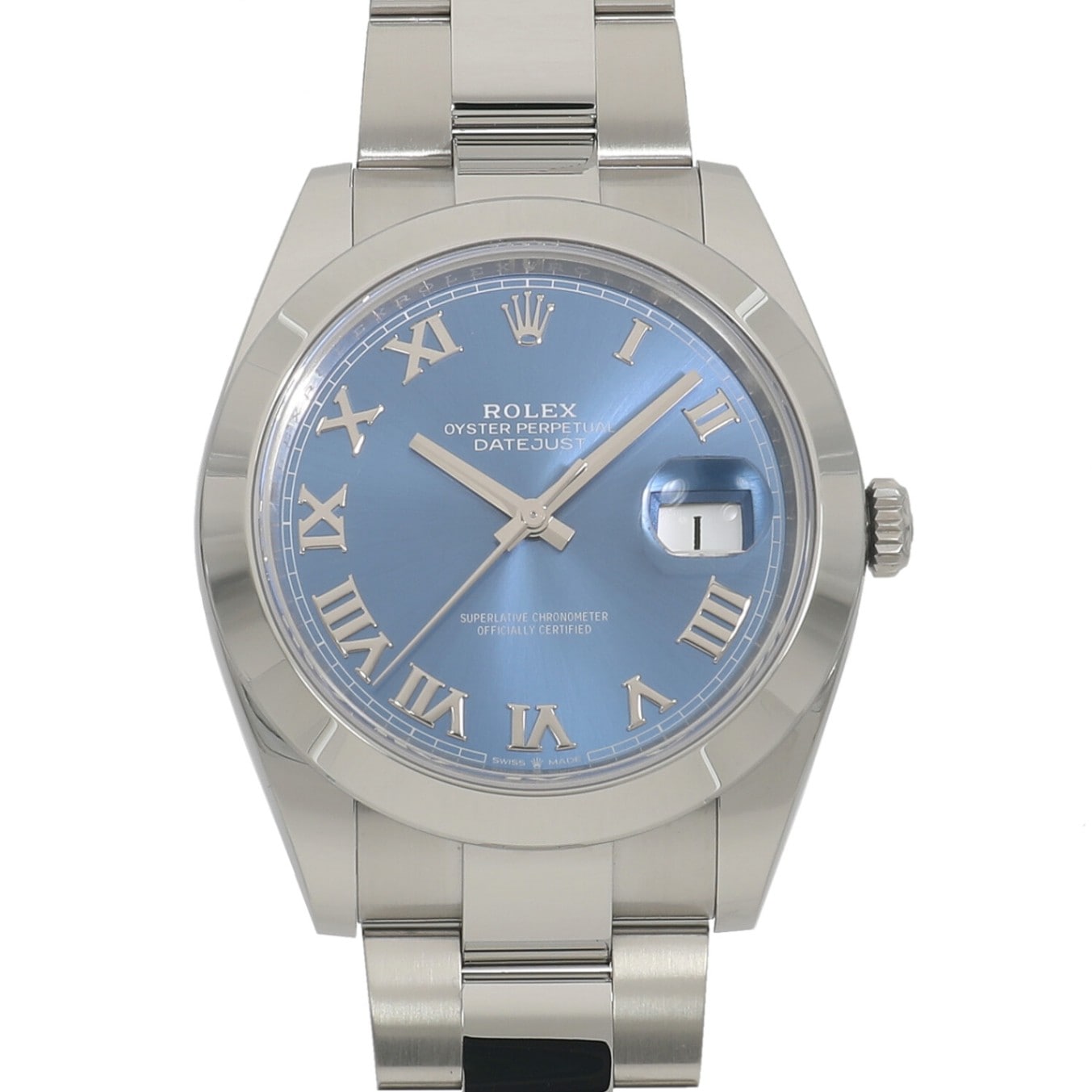 [中古]ロレックス デイトジャスト 41 126300 ランダム アズーロ ブルー メンズ