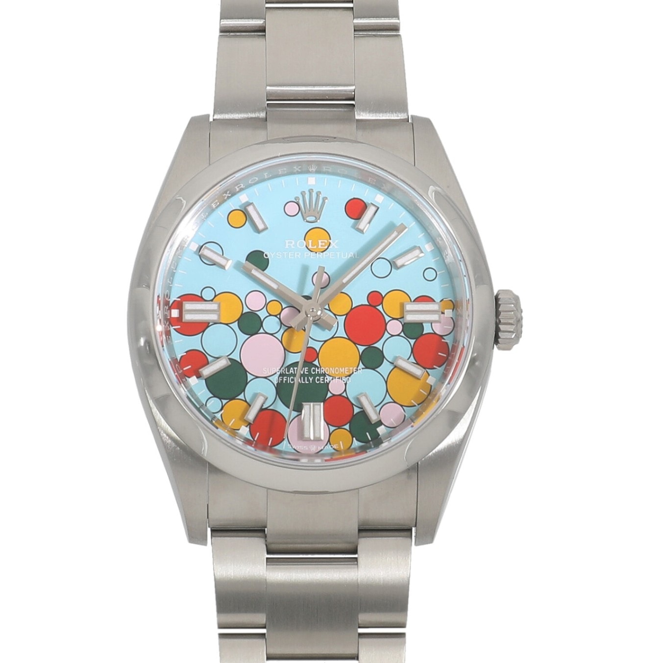 [中古]ロレックス オイスター パーペチュアル 36 126000 ランダム セレブレーション モチーフ メンズ