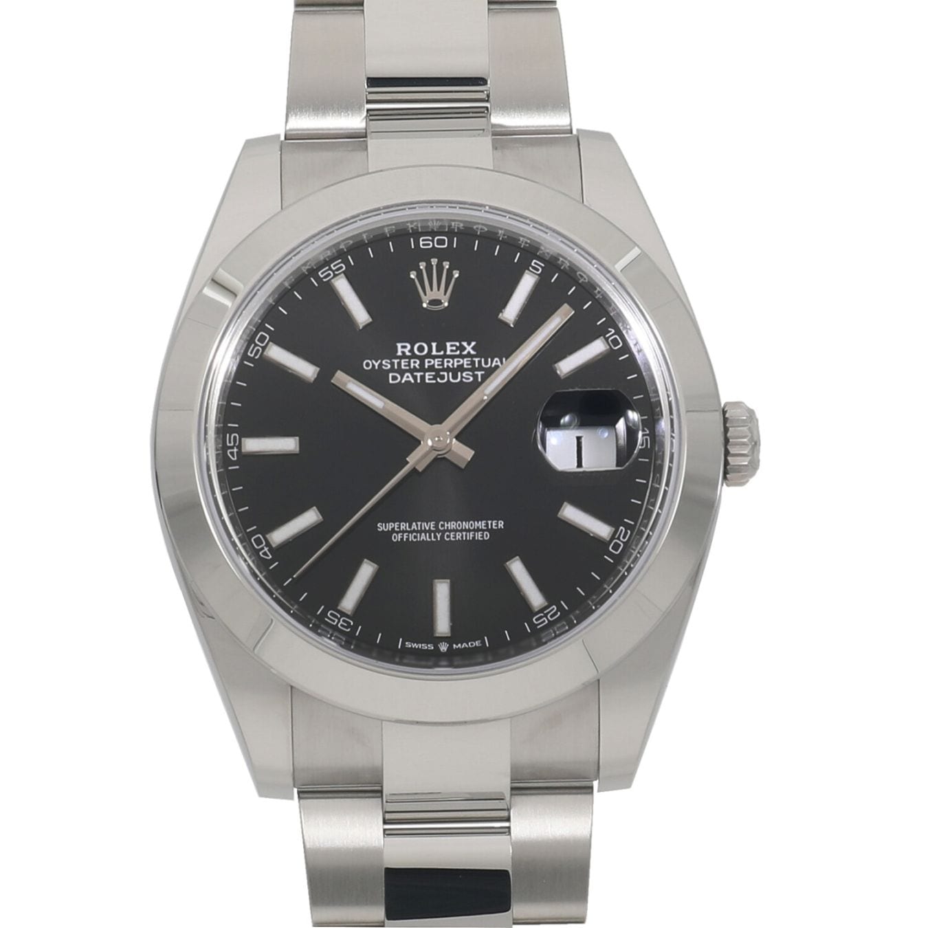 [未使用]ロレックス デイトジャスト 41 126300 ブライトブラック メンズ