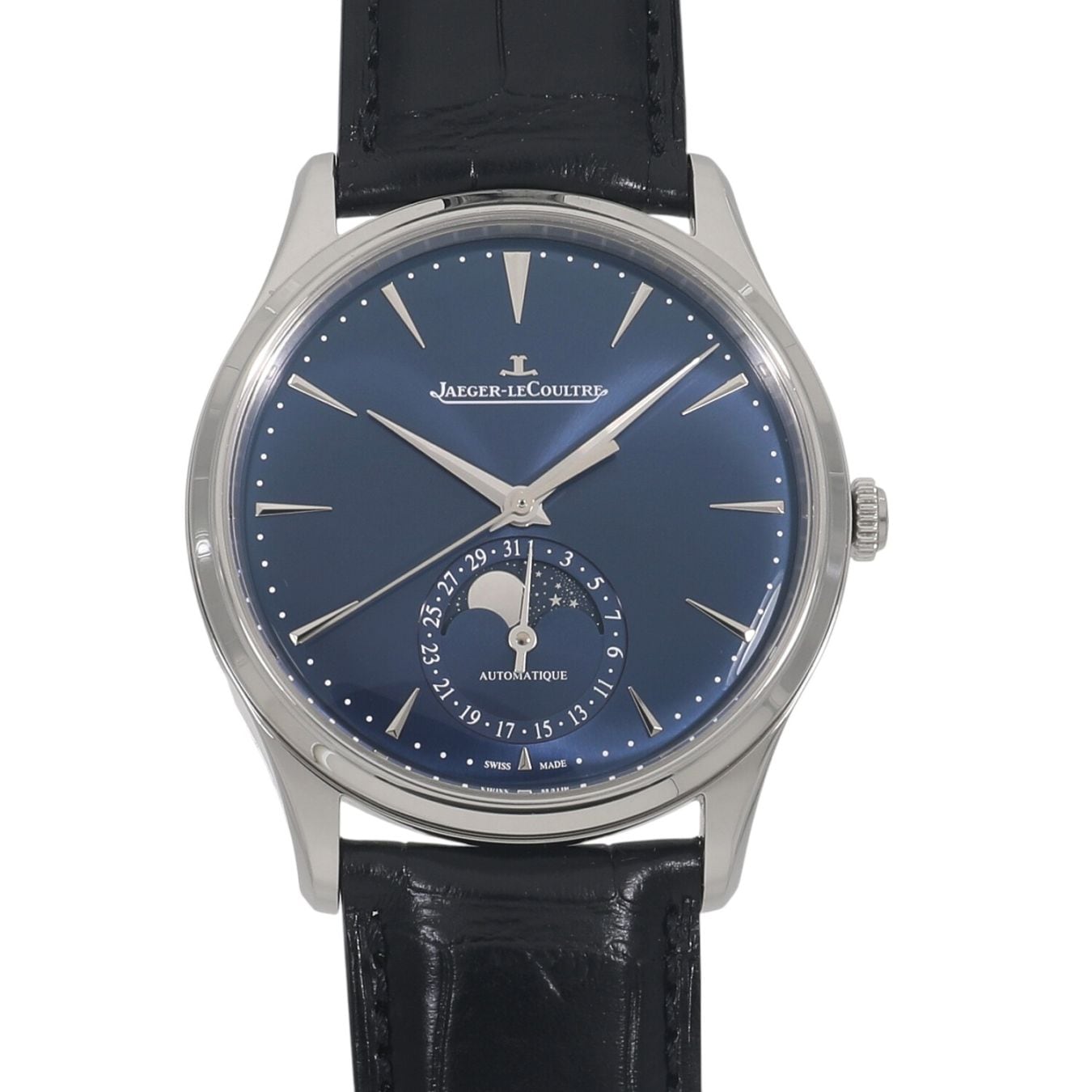 [中古]ジャガールクルト マスター ウルトラスリム ムーン ブルー Q1368480 / 109.8.A5.S ブルー メンズ
