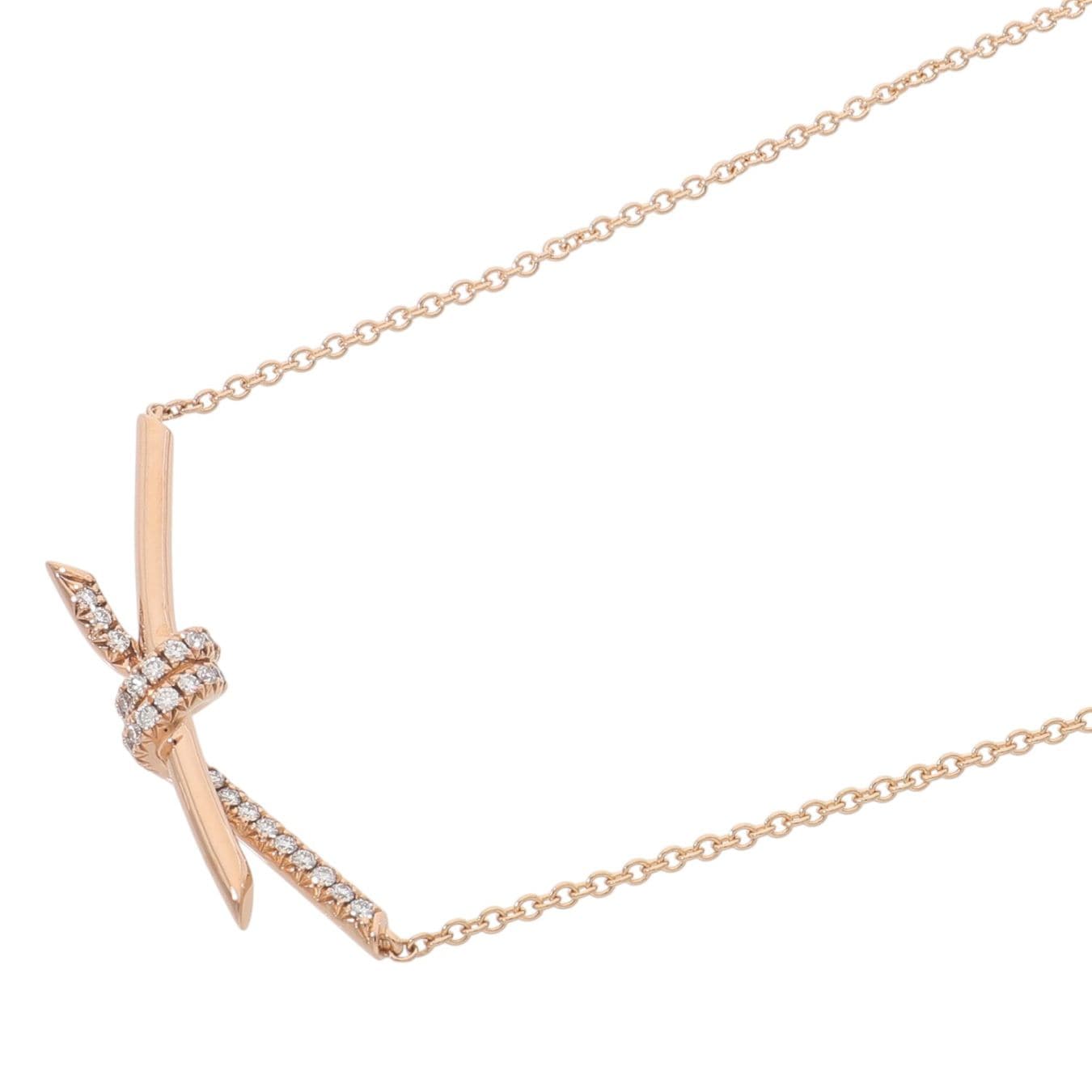 [中古]ティファニー ノット ペンダント ダイヤモンド ネックレス 68887216