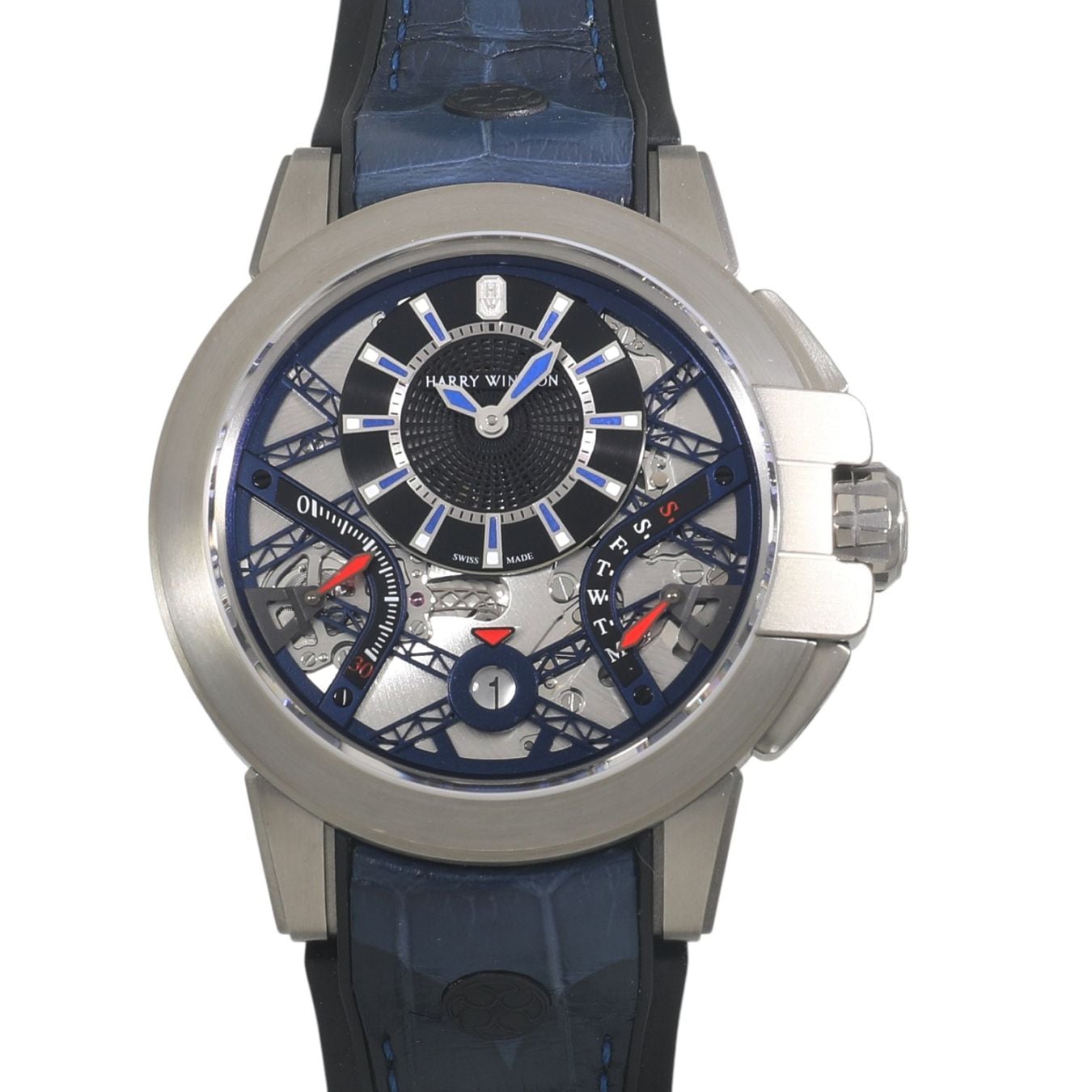 [中古]ハリーウィンストン オーシャン プロジェクト Z10 世界限定300本 OCEABI42ZZ001 スケルトン メンズ