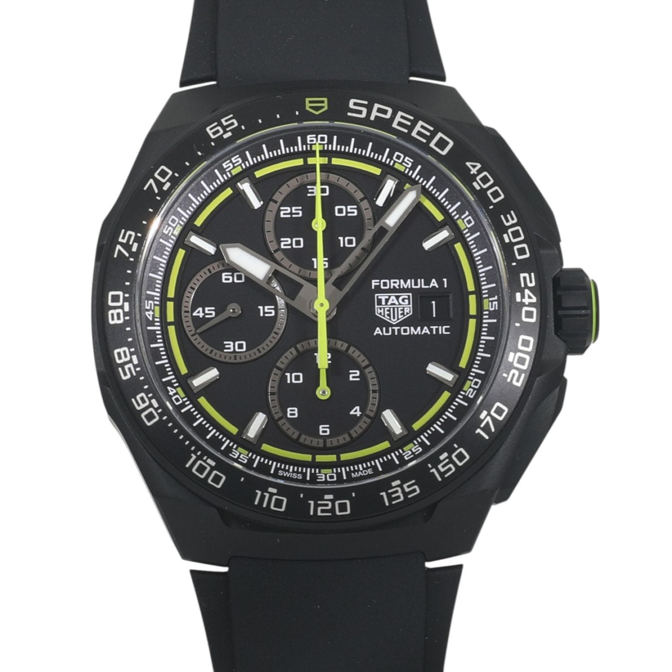 稼働品　タグホイヤー/TAG Heuer Heuer ブラック　メンズ タグ・ホイヤー TAG HEUER カレラ キャリバーホイヤー01 クロノ