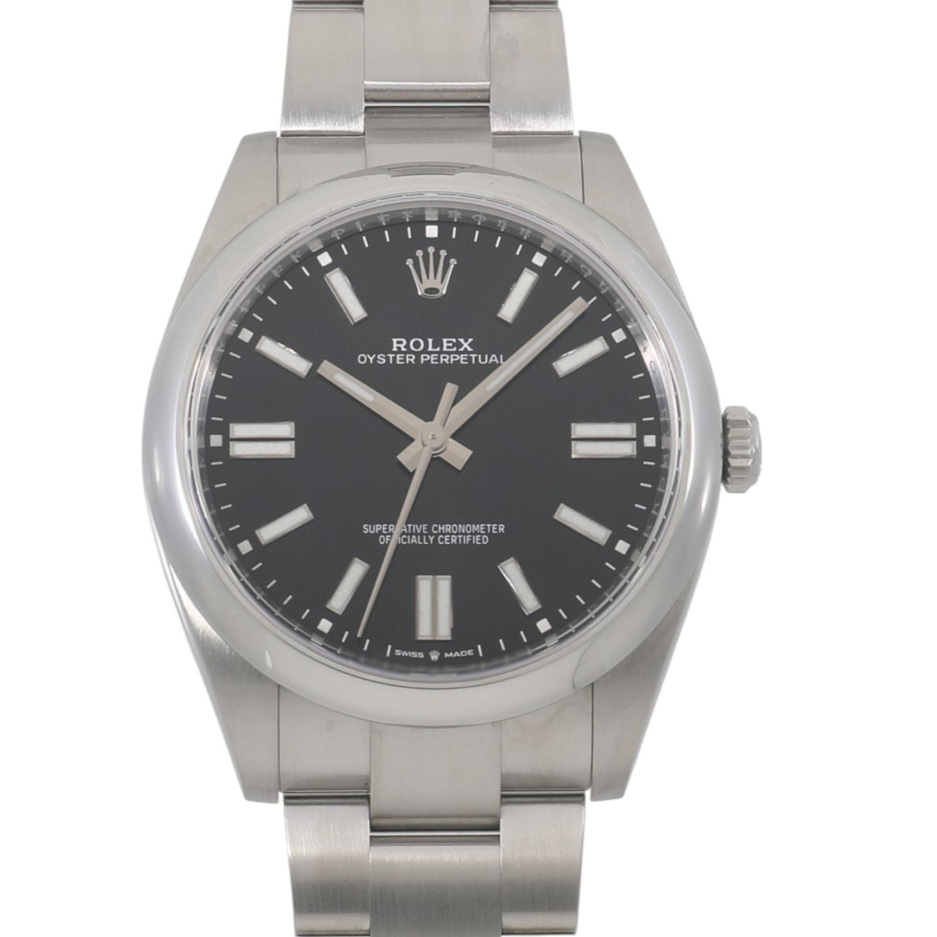 [中古]ロレックス オイスター パーペチュアル 41 124300 ランダム ブライトブラック メンズ