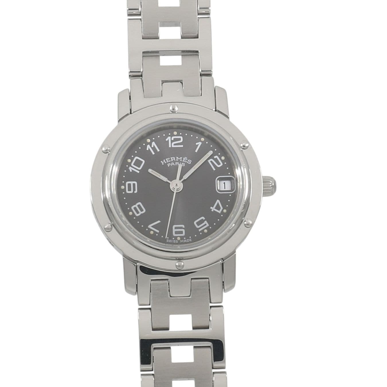 [中古]エルメス クリッパー CL4.210.230/3758 グレー レディース