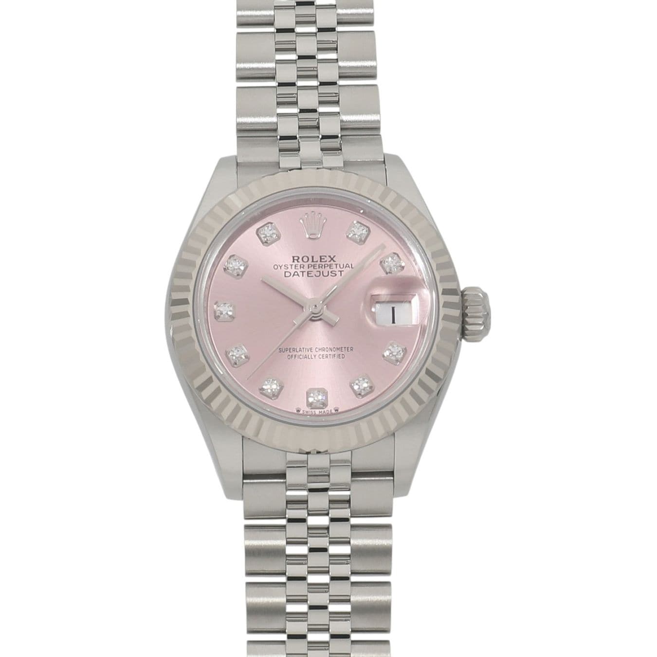 [未使用]ロレックス レディ デイトジャスト 28 279174G ランダム ピンク×10Pダイヤ レディース
