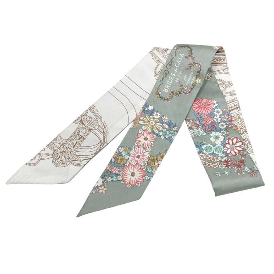 [新品]エルメス ツイリー ブリット ドゥ ガラ ヴェールアマンド