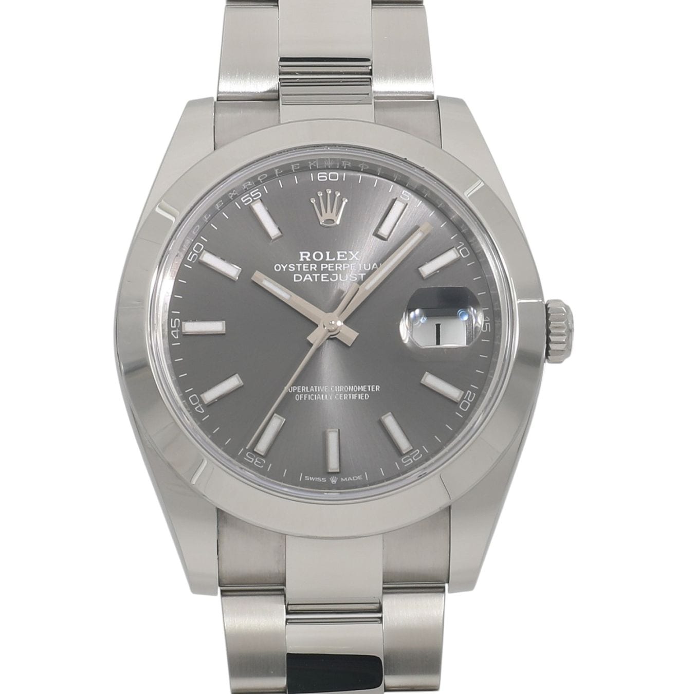 [中古]ロレックス デイトジャスト 41 126300 ランダム スレート メンズ