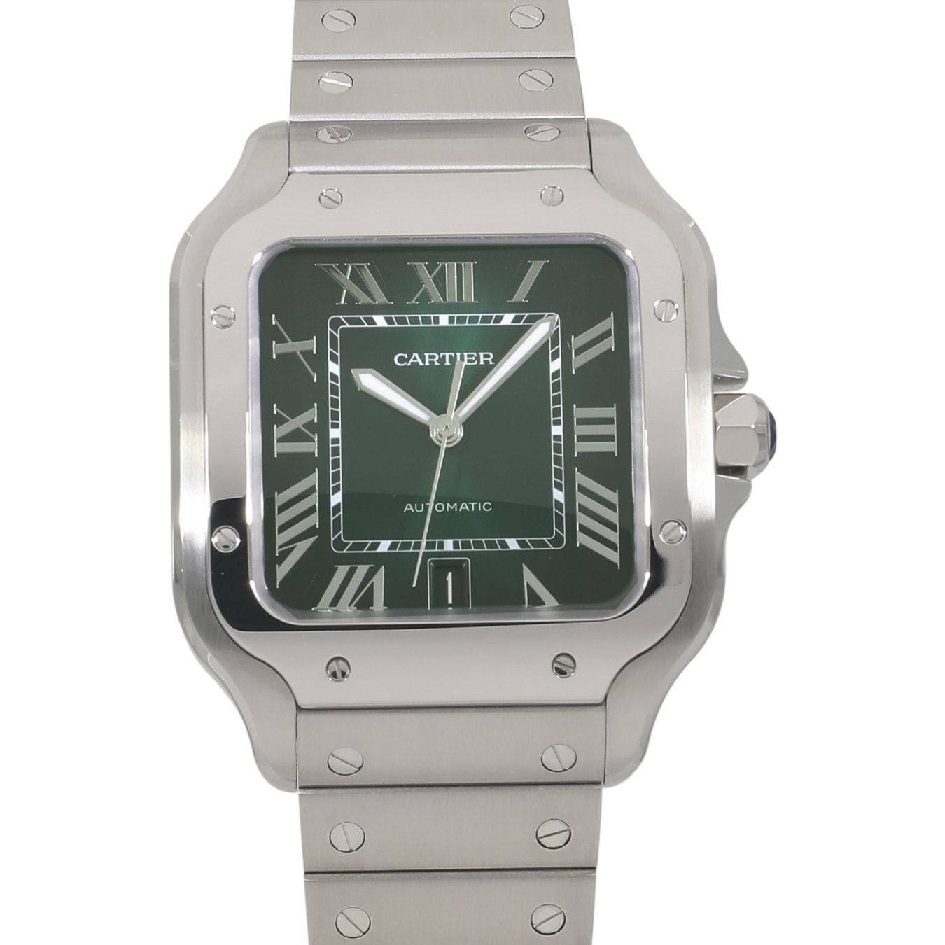 [中古]カルティエ サントス ドゥ カルティエ LM WSSA0062 グリーン メンズ