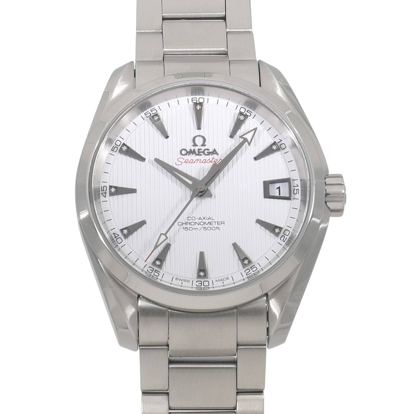 [中古]オメガ シーマスター アクアテラ 150M コーアクシャル クロノメーター 231.10.39.21.54.001 ホワイト×11Pダイヤ メンズ