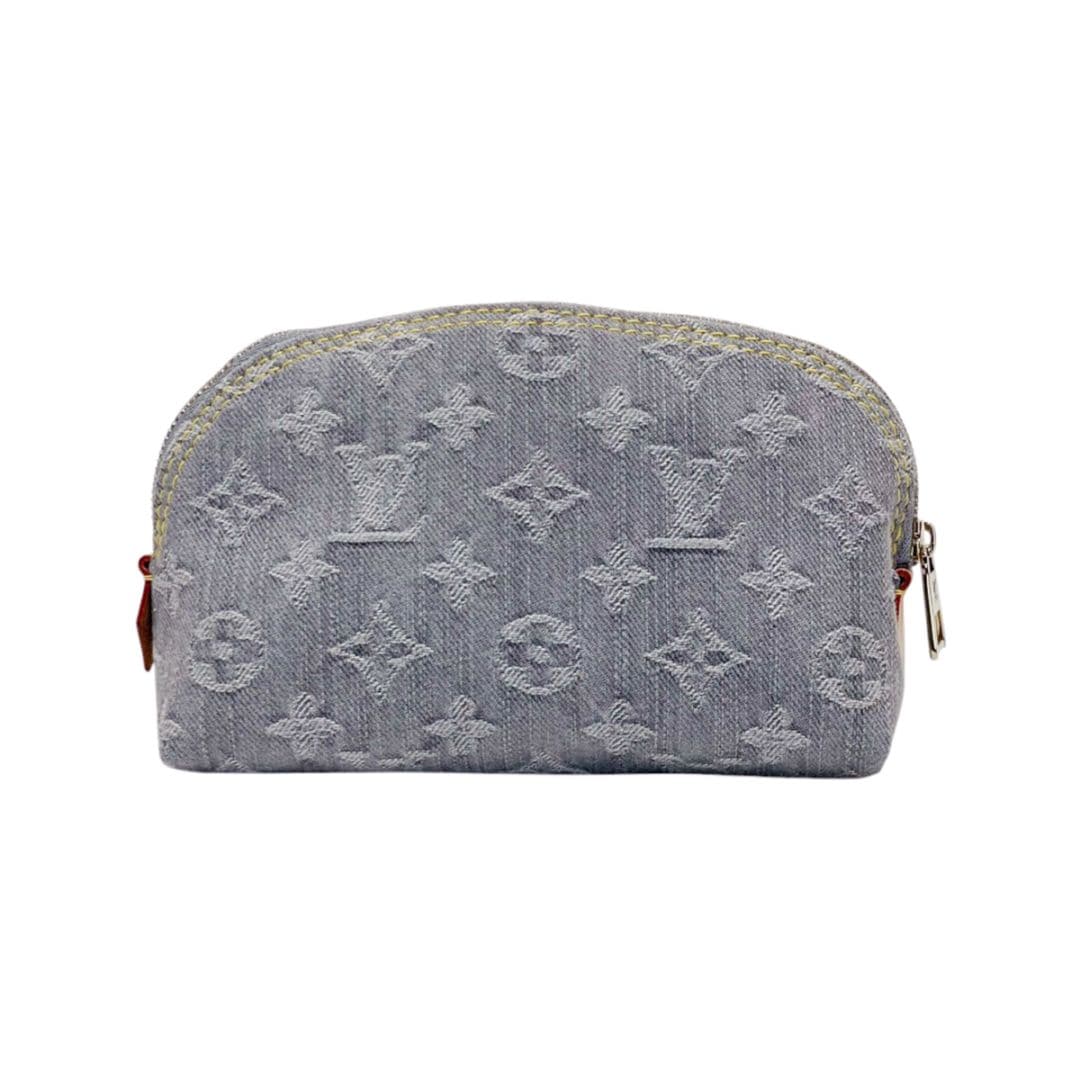 [未使用]ルイヴィトン モノグラムデニム ポシェットコスメティック PM クラウディグレー M13751