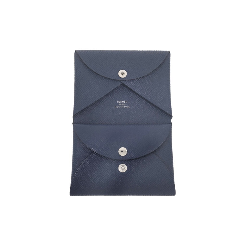 [新品] エルメス カルヴィ デュオ エプソン ブルーインディゴ シルバー金具