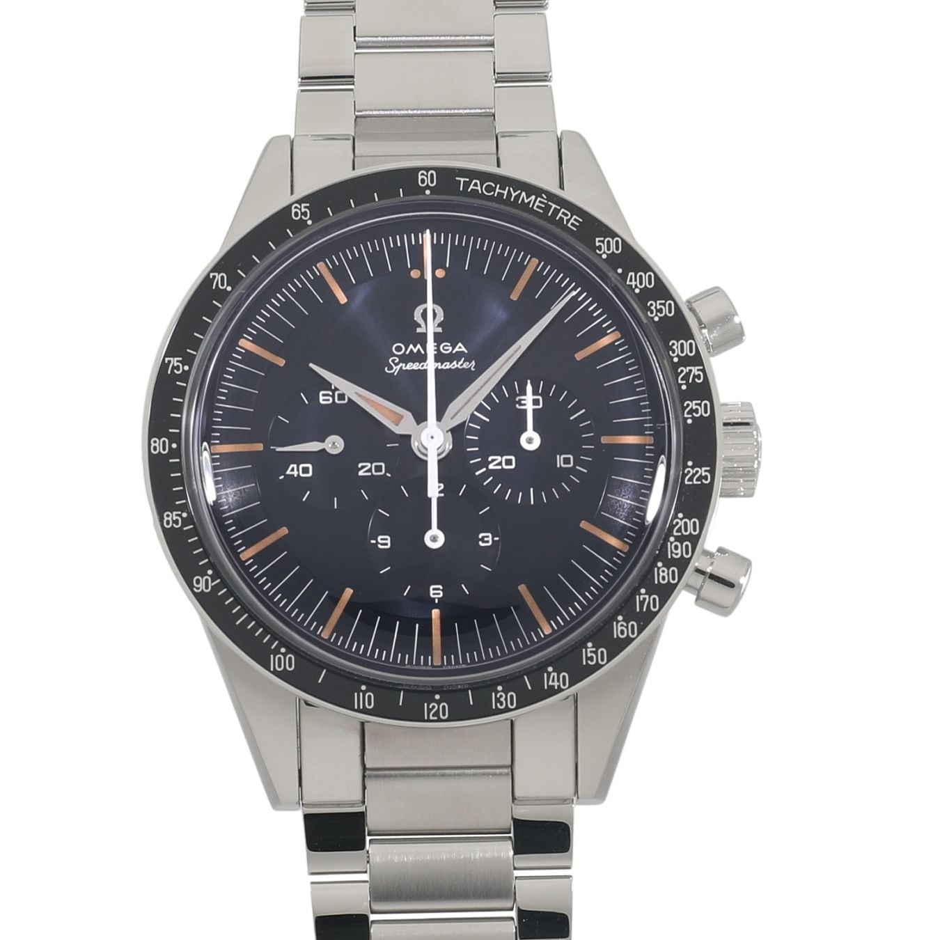 [新品]オメガ スピードマスター ファースト オメガ イン スペース 310.30.40.50.06.001 ブルー グレー メンズ