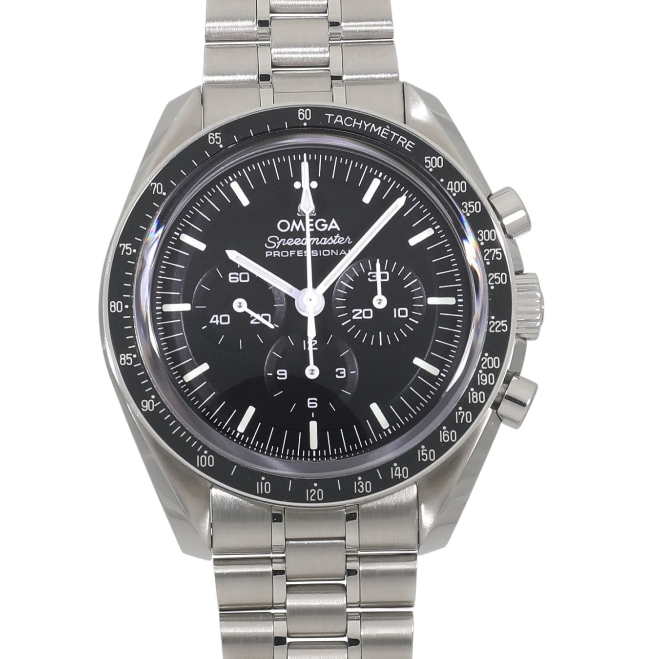 [中古]オメガ スピードマスター ムーンウォッチ プロフェッショナル コーアクシャル マスター クロノメーター クロノグラフ 310.30.42.50.01.002 ブラック メンズ
