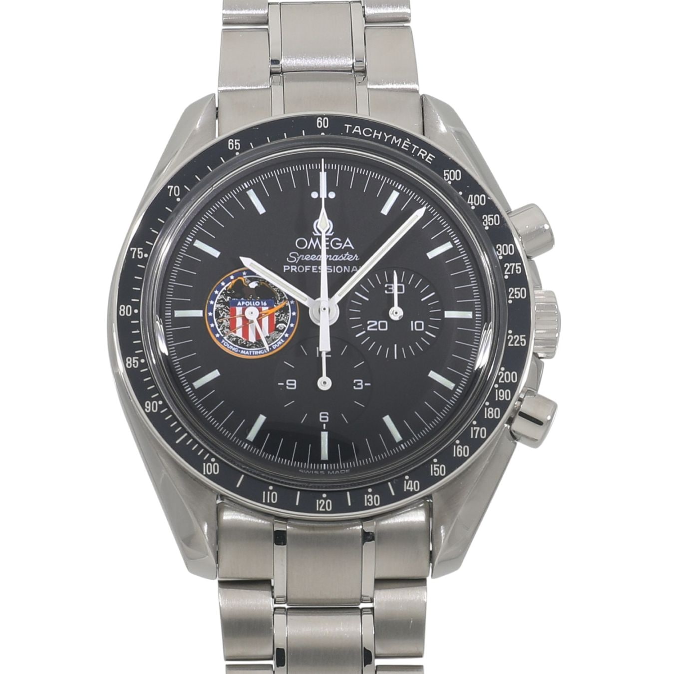 [中古]オメガ スピードマスター プロフェッショナル ミッションズ アポロ16号 3597.19.00 ブラック メンズ