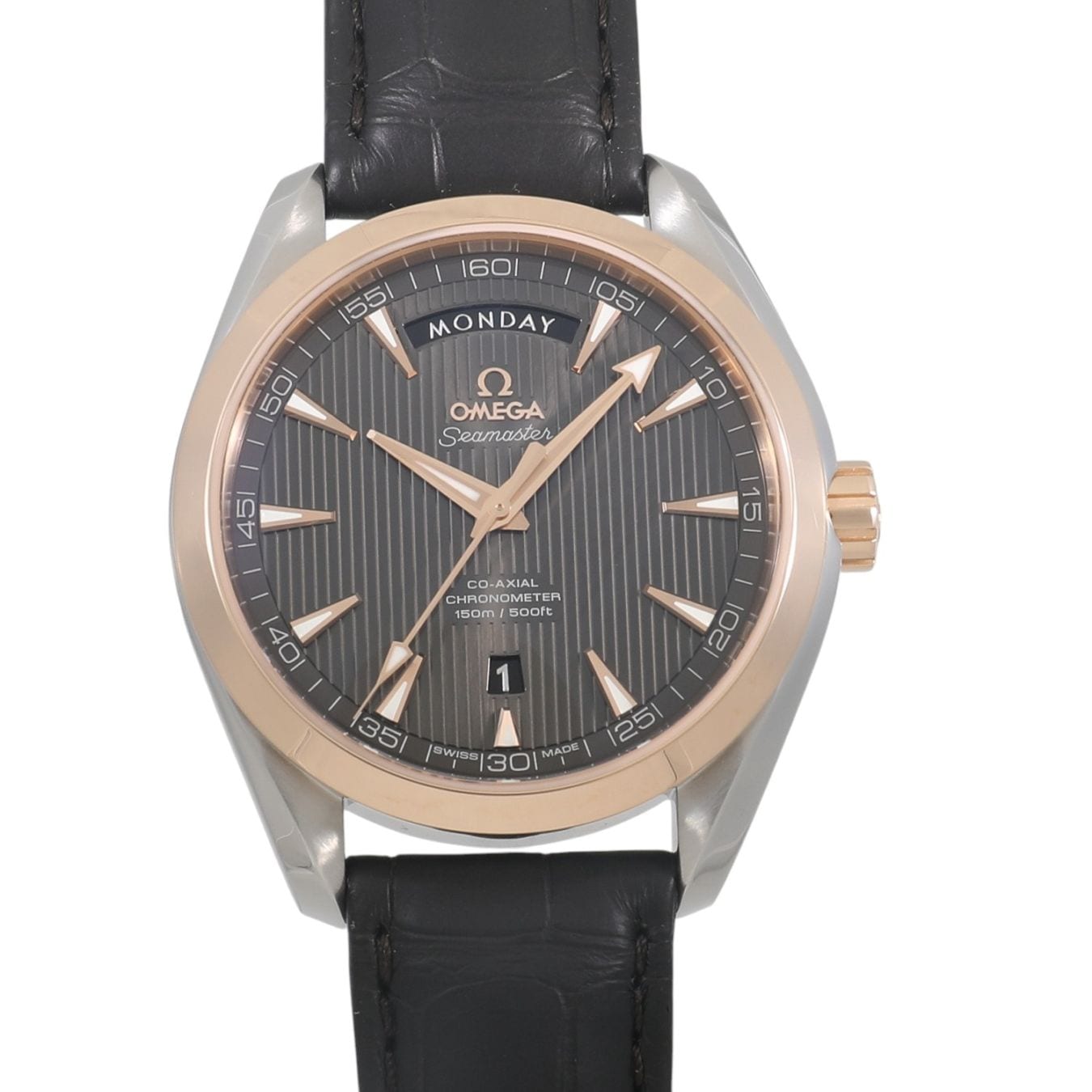 [新品]オメガ シーマスター アクアテラ 150M コーアクシャル クロノメーター デイデイト 231.23.42.22.06.001 グレー メンズ