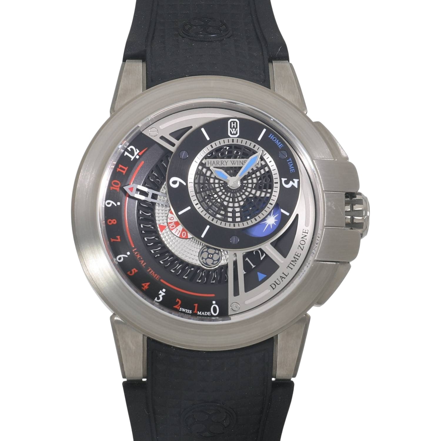 [中古]ハリーウィンストン オーシャン プロジェクト Z8 世界限定300本 OCEATZ44ZZ009 ブラック×シルバー メンズ