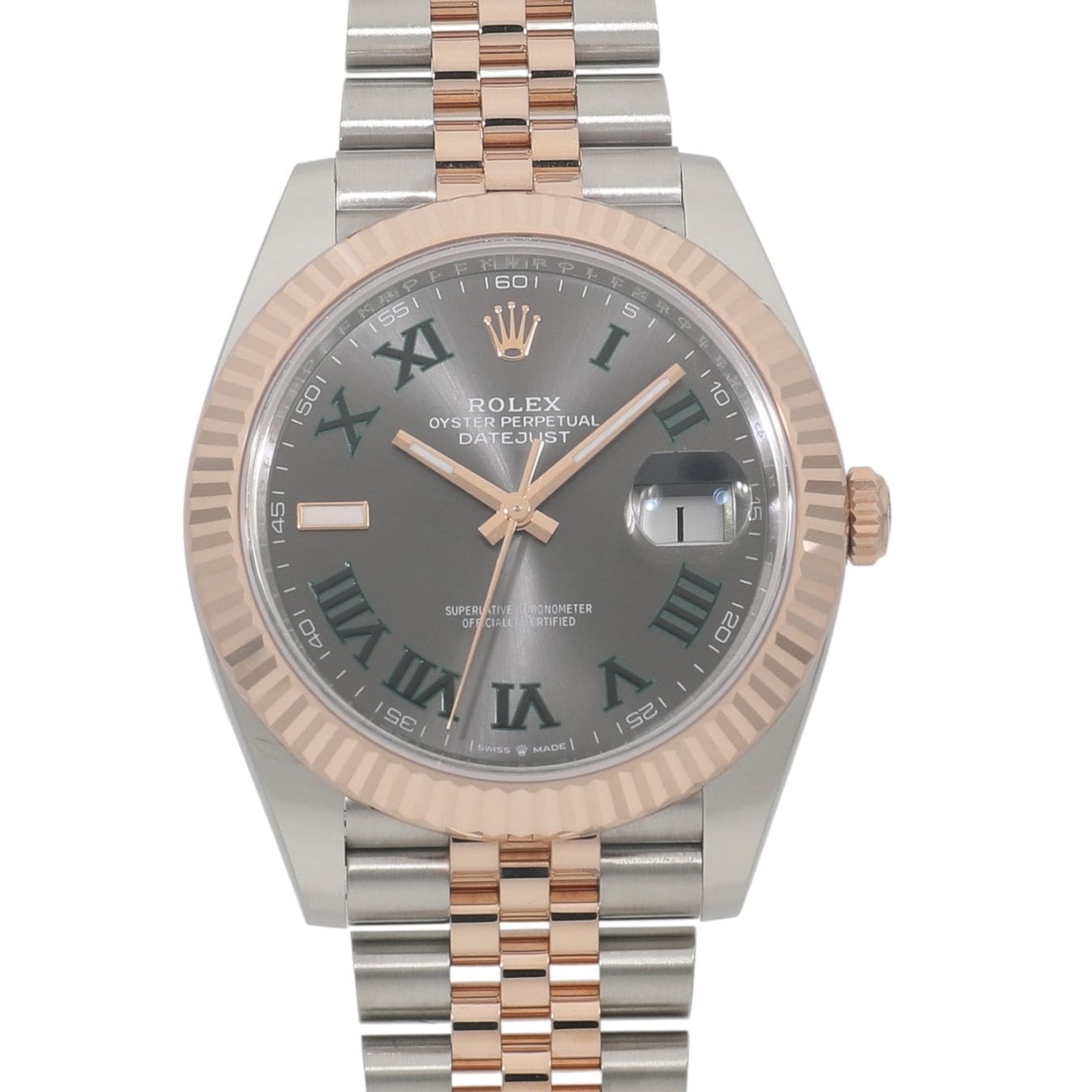 [未使用]ロレックス デイトジャスト 41 126331 ランダム スレート ローマ メンズ