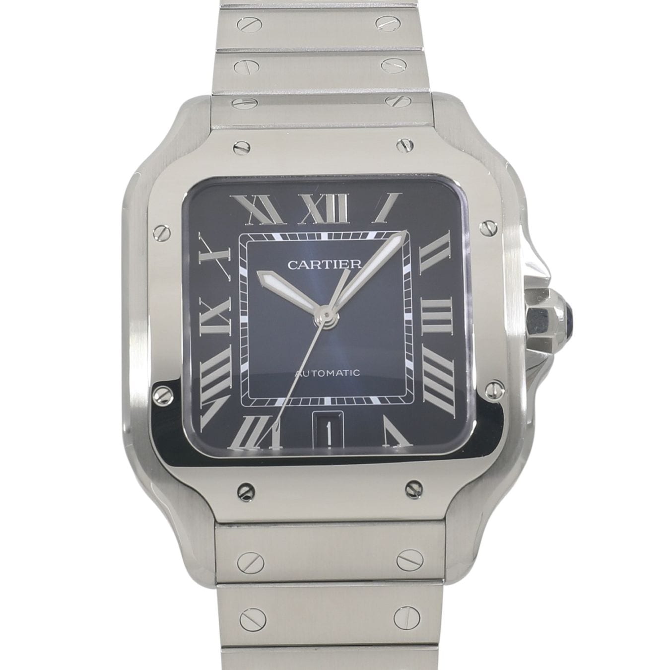 [中古]カルティエ サントス ドゥ カルティエ LM WSSA0030 ブルー メンズ