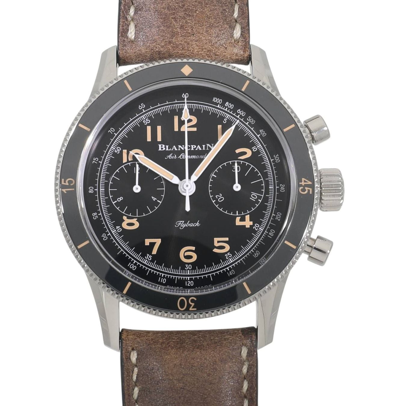 [中古]ブランパン エアーコマンド スペシャリティーズ フライバック クロノグラフ 世界限定500本 AC01-1130-63A ブラック メンズ