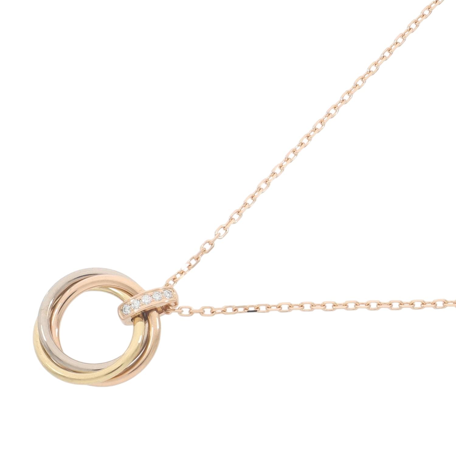 [中古]カルティエ トリニティ ネックレス スリーカラー ゴールド ホワイトゴールド/ピンクゴールド/イエローゴールド B7058700